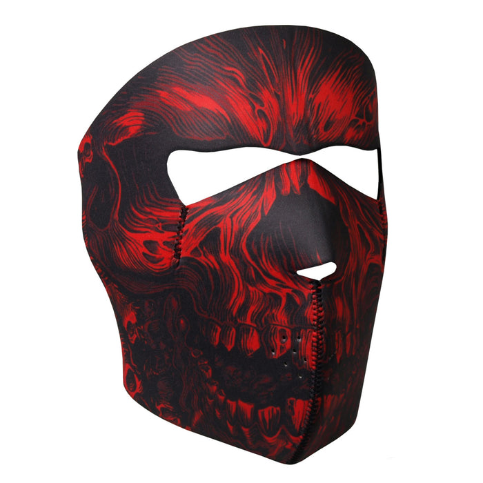 Hot Leathers Red Shredder Skull Neoprene Face Mask