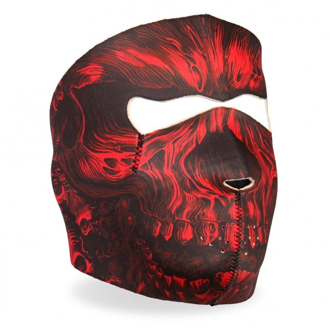Hot Leathers Red Shredder Skull Neoprene Face Mask