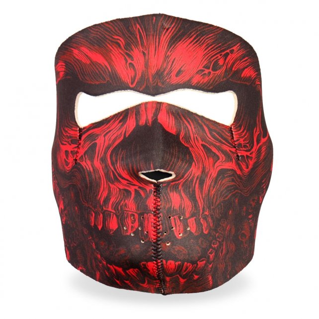 Hot Leathers Red Shredder Skull Neoprene Face Mask