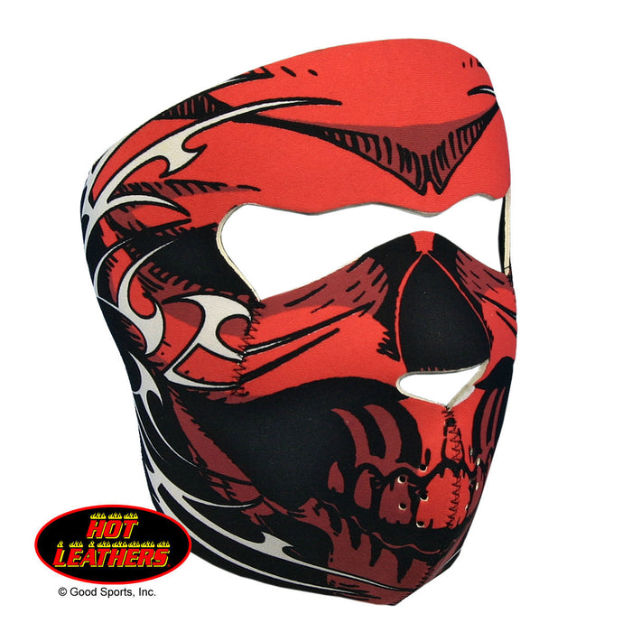 Hot Leathers Red Skull Face Neoprene Face Mask Tribal