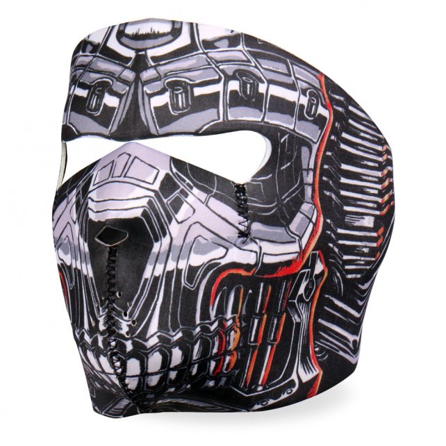 Hot Leathers Robo Skull Neoprene Face Mask Robot