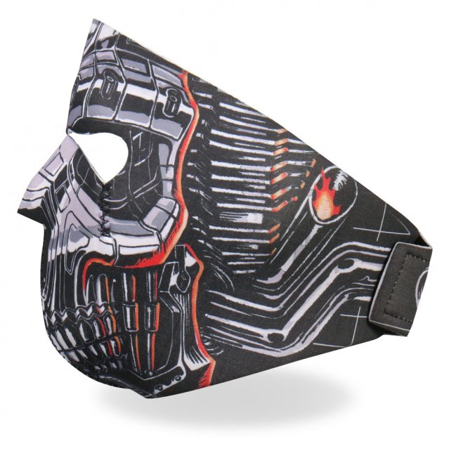 Hot Leathers Robo Skull Neoprene Face Mask Robot