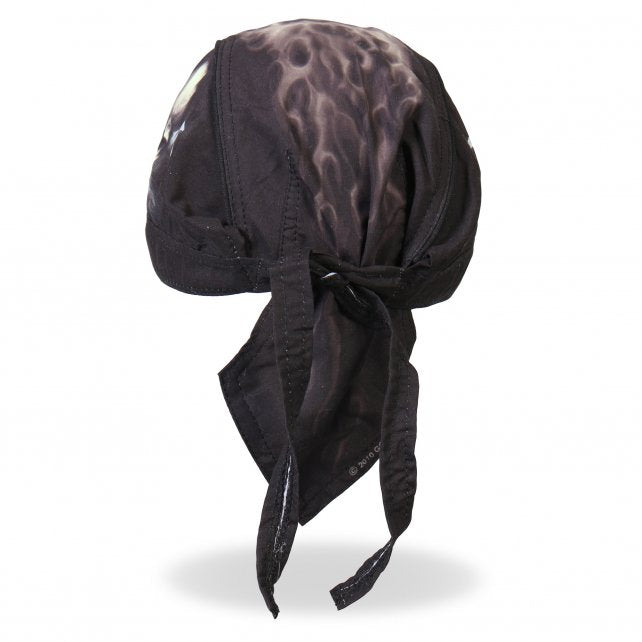 Hot Leathers Skull & Wrench Bones Headwrap Premium Biker Du-Rag