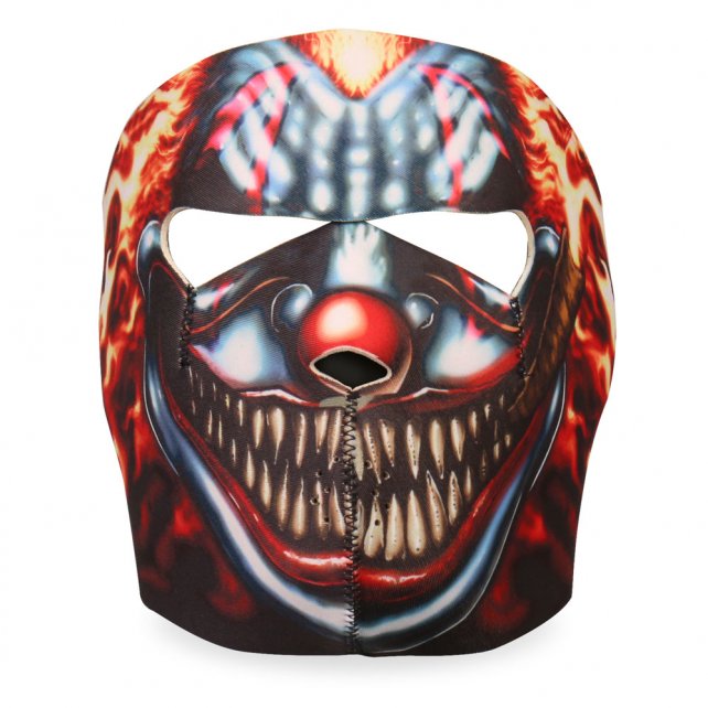 Hot Leathers Smoking Clown Face Mask Neoprene Evil Clown w/ Cigar Head Wear