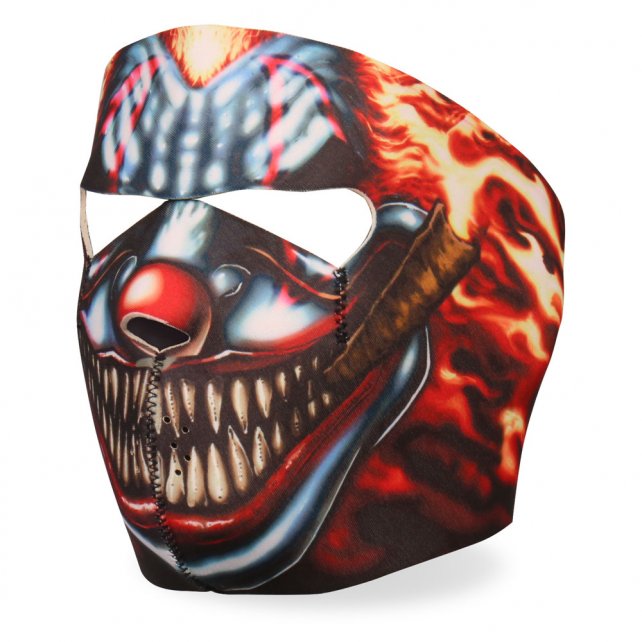 Hot Leathers Smoking Clown Face Mask Neoprene Evil Clown w/ Cigar Head Wear