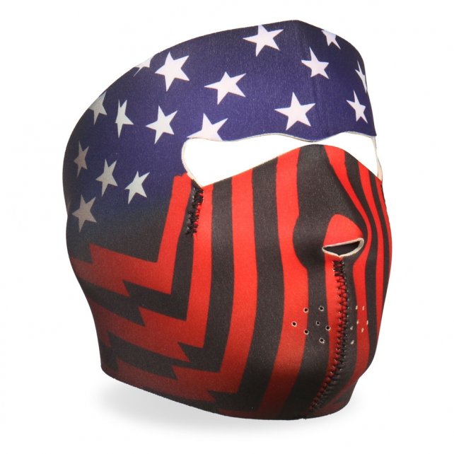 Hot Leathers Stars & Bars Neoprene Face Mask Tribal American Flag