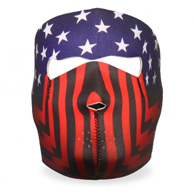 Hot Leathers Stars & Bars Neoprene Face Mask Tribal American Flag