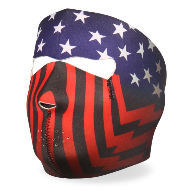 Hot Leathers Stars & Bars Neoprene Face Mask Tribal American Flag