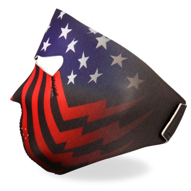Hot Leathers Stars & Bars Neoprene Face Mask Tribal American Flag
