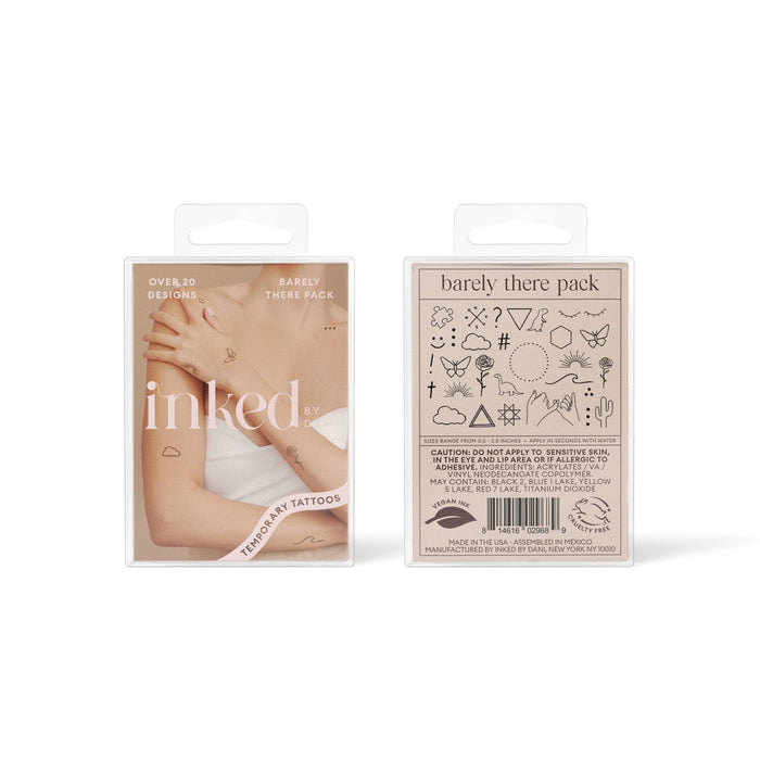 INKED BY DANI Barely There Temporary Tattoo Pack