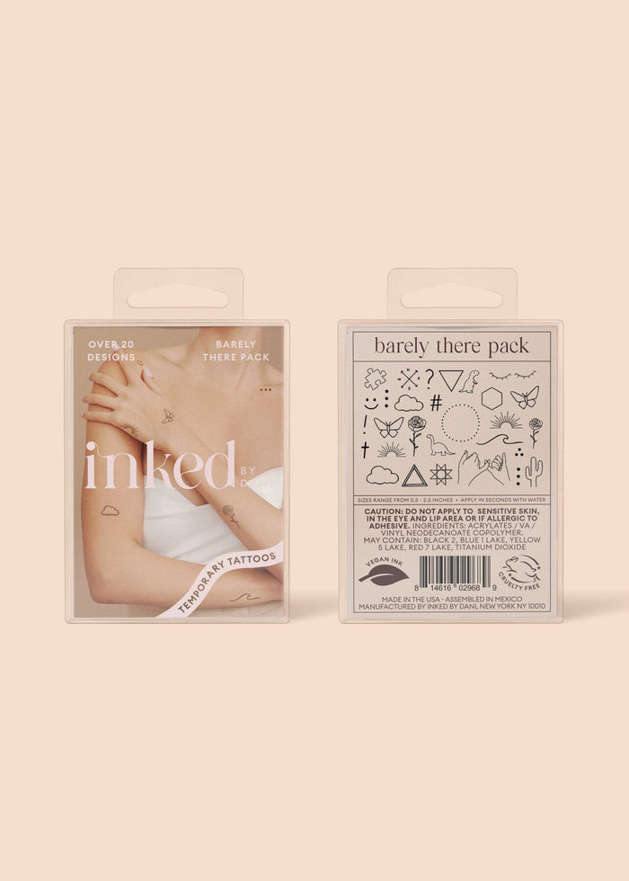 INKED BY DANI Barely There Temporary Tattoo Pack