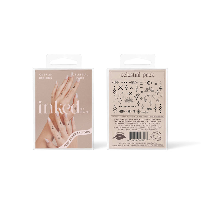 INKED BY DANI Celestial Temporary Tattoo Pack