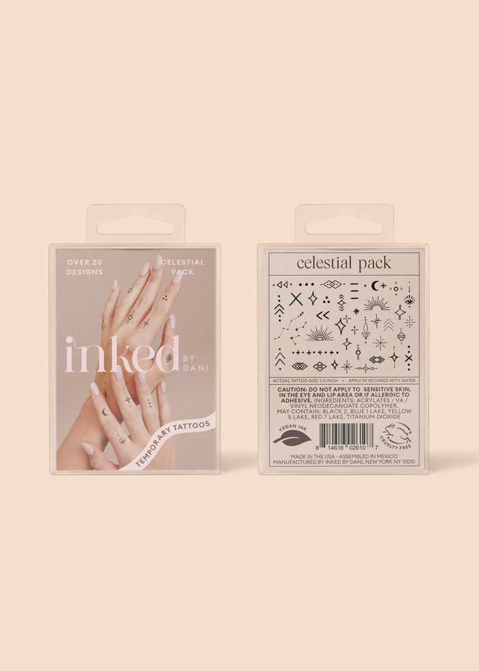 INKED BY DANI Celestial Temporary Tattoo Pack