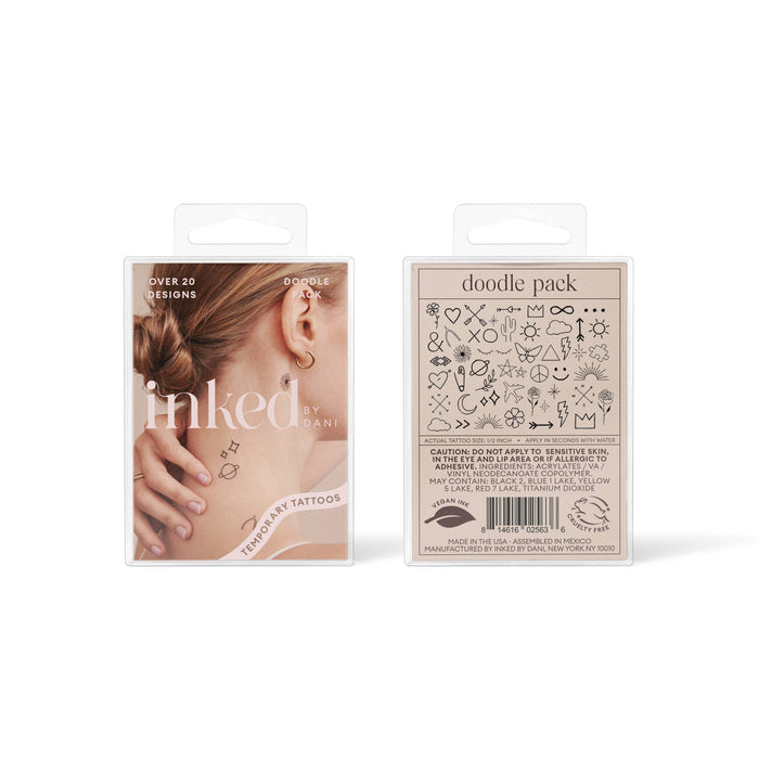 INKED BY DANI Doodle Temporary Tattoo Pack