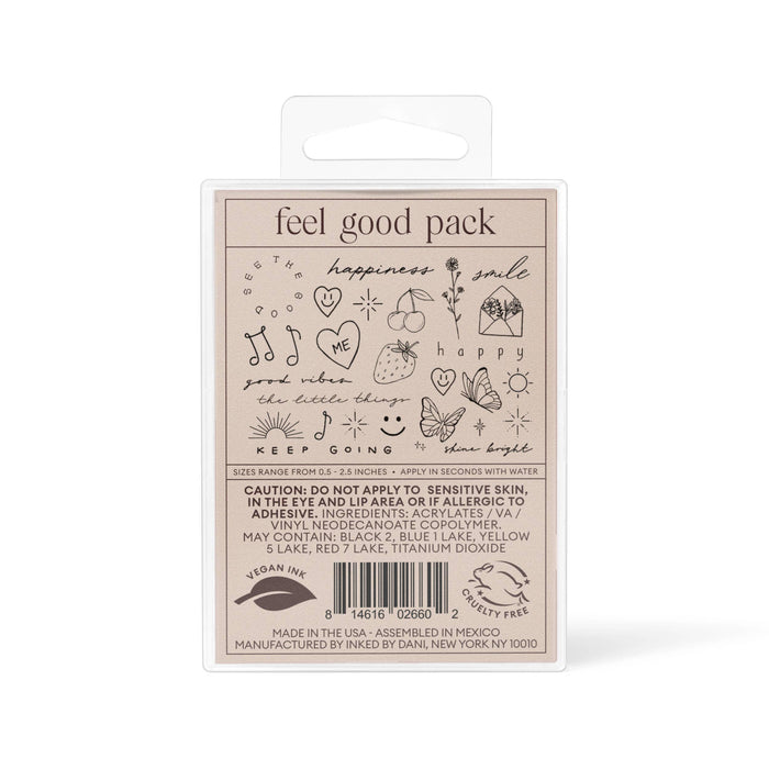 INKED BY DANI Feel Good Temporary Tattoo Pack