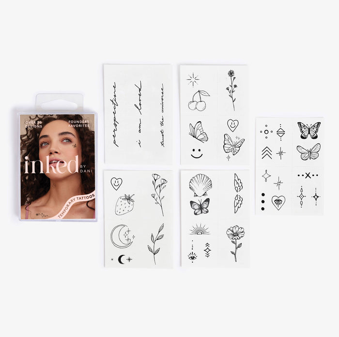 INKED BY DANI Founders Favorites Temporary Tattoo Pack