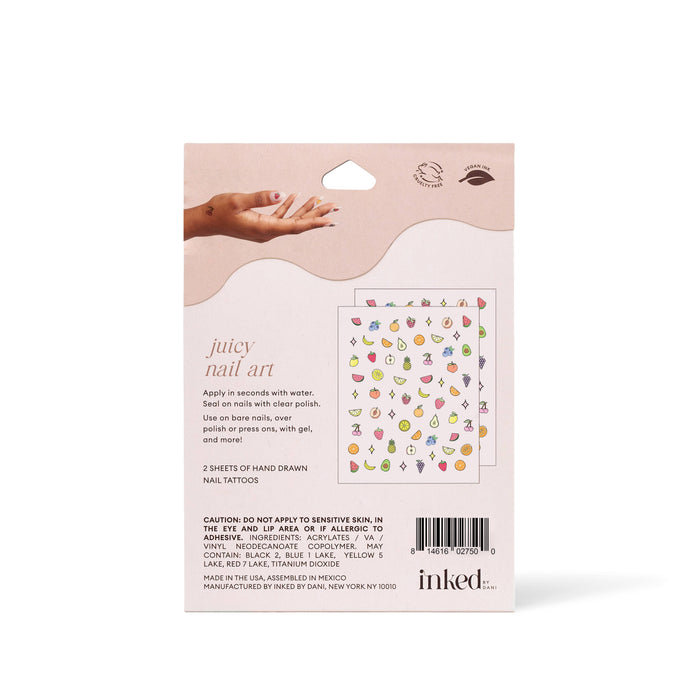 INKED BY DANI Juicy Nail Art Temporary Tattoo Pack