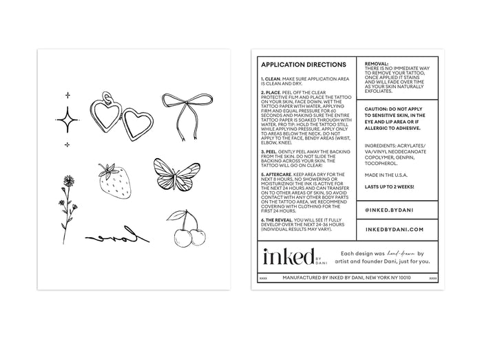 INKED BY DANI SEMI-PERMANENT TATTOOS: DREAMY PACK