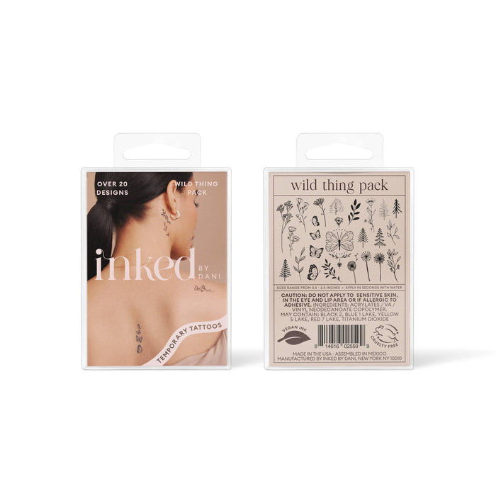 INKED BY DANI Wild Thing Temporary Tattoo Pack