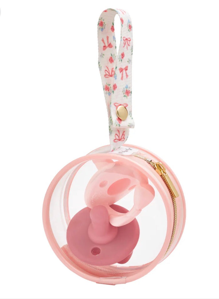 Itzy Ritzy Paci Case-Ribbons + Roses