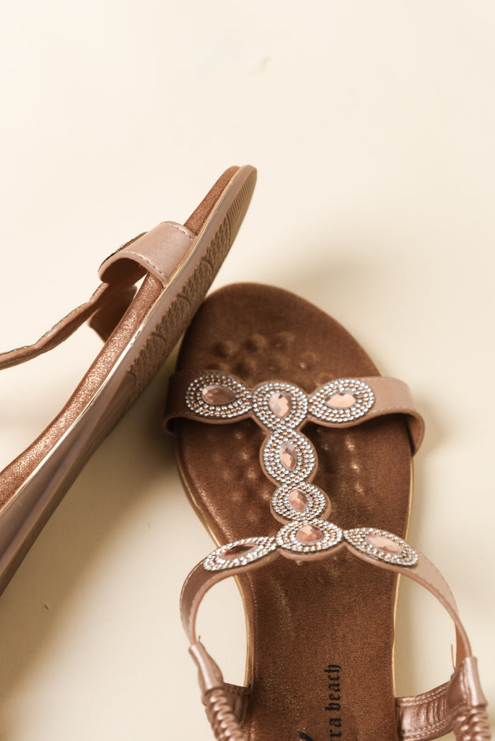 Jade Champagne Diamante Sandal
