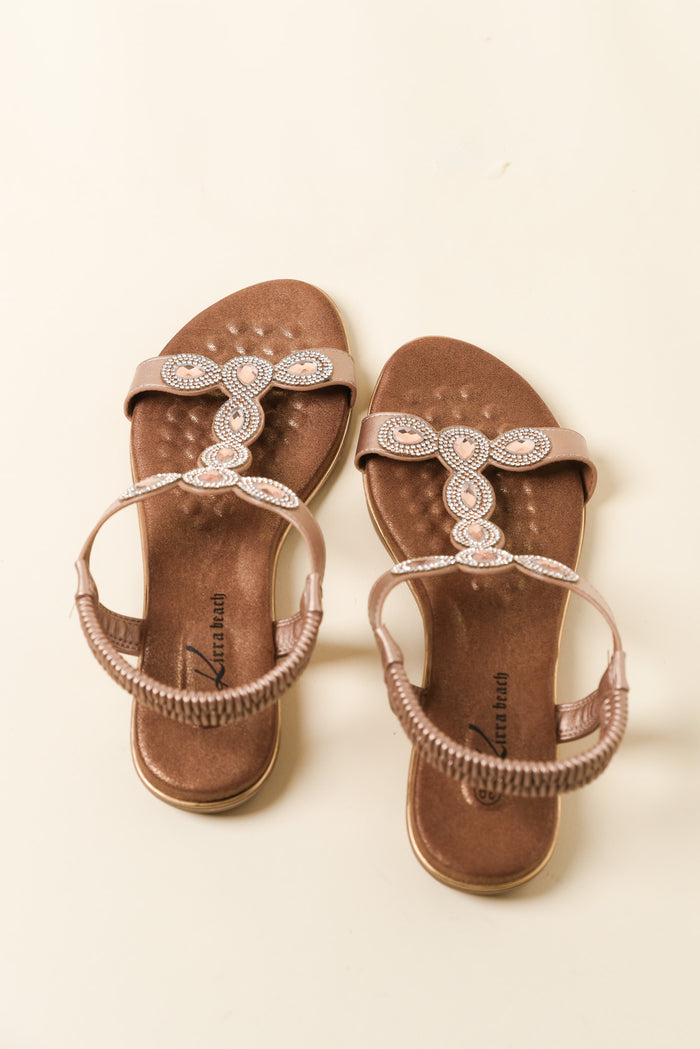 Jade Champagne Diamante Sandal