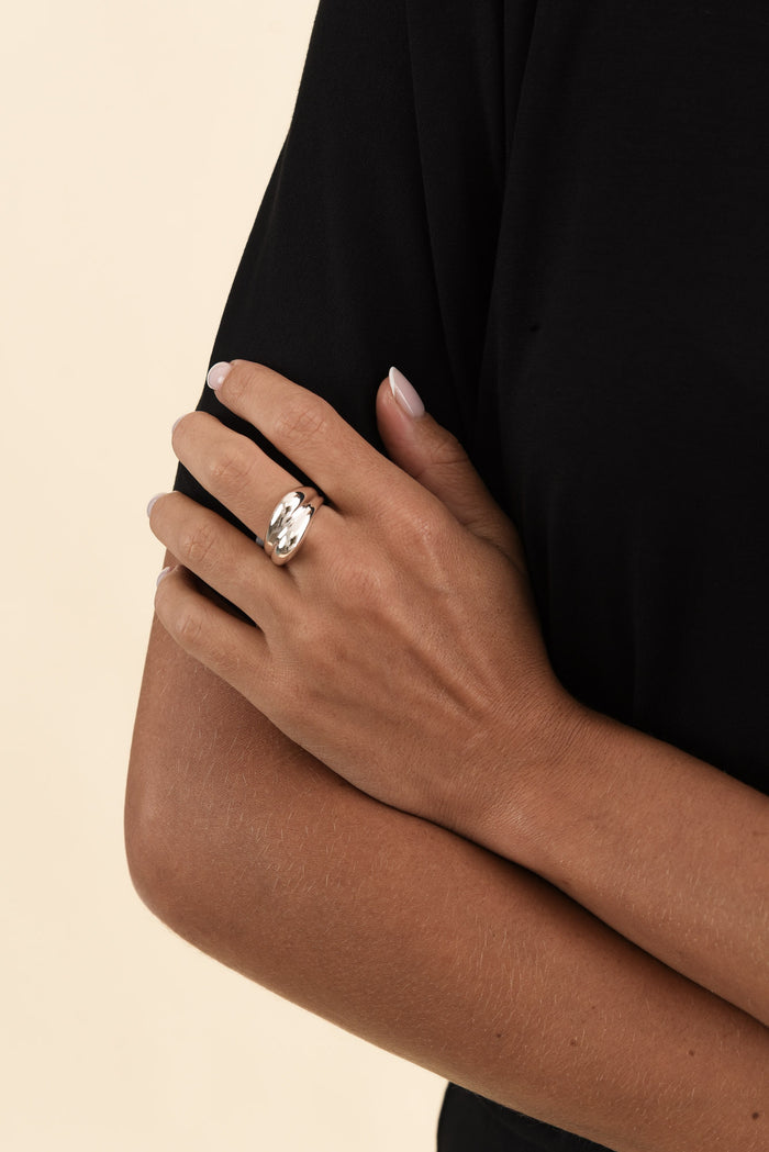 Jem Silver Double Band Ring