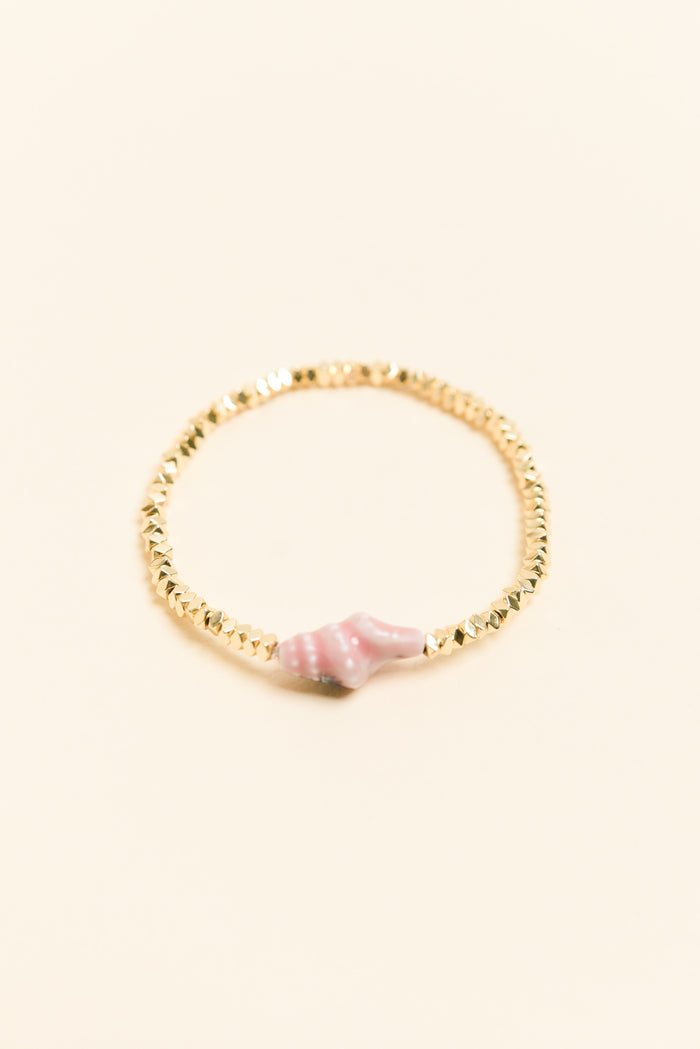 Jena Pink Shell Beaded Bracelet