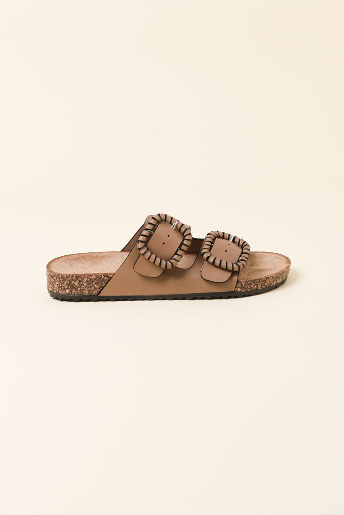Jirona Tan Buckle Slide