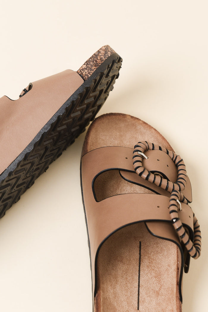 Jirona Tan Buckle Slide