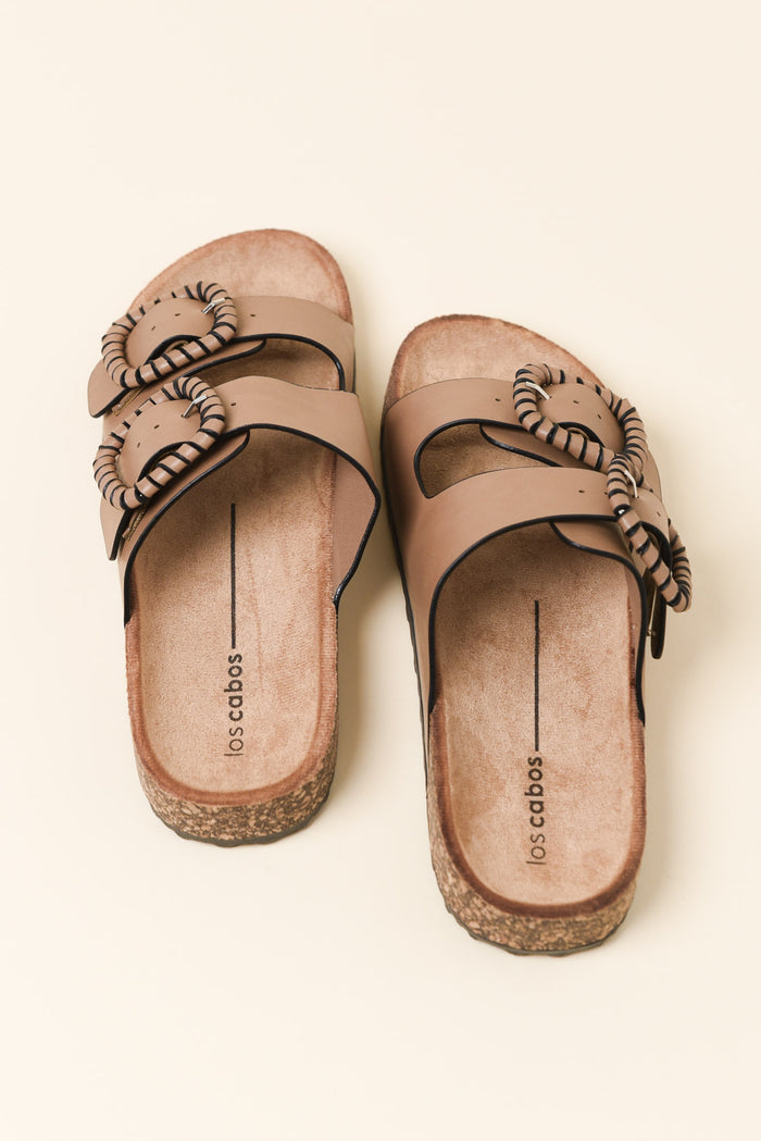 Jirona Tan Buckle Slide