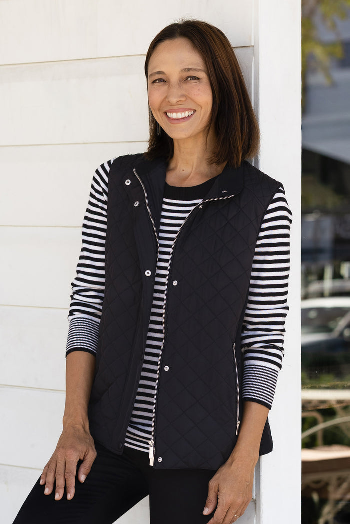 Joey Black Puffer Vest,Lifestyle