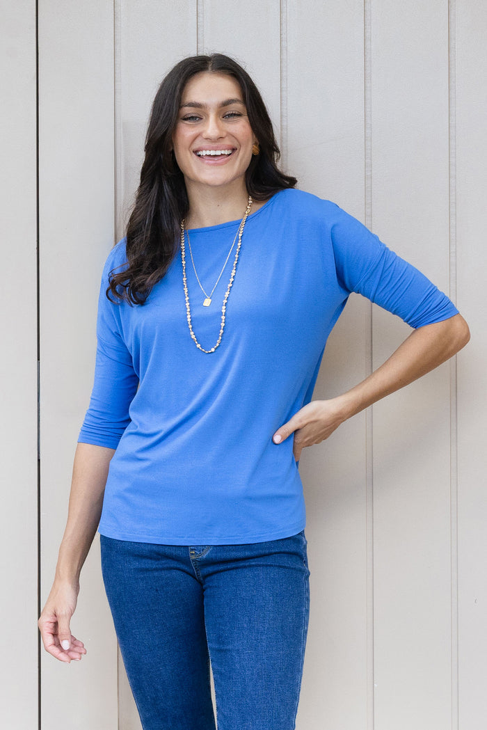 Josette Blue Bamboo Top,Lifestyle