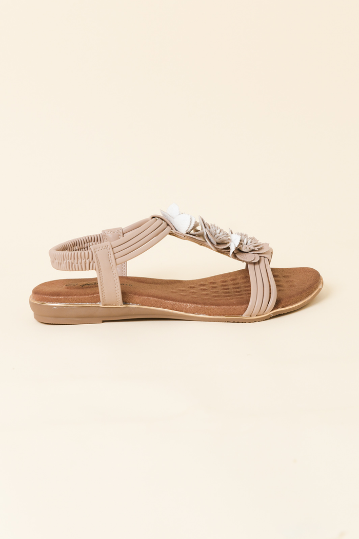 Julie Nude Flower Sandal