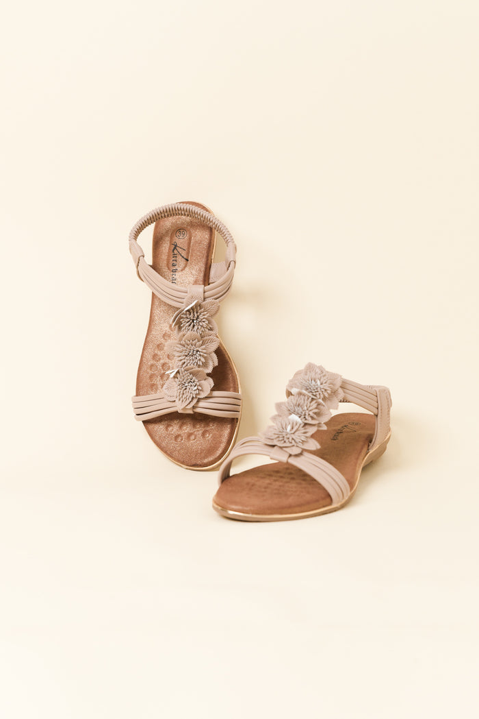 Julie Nude Flower Sandal