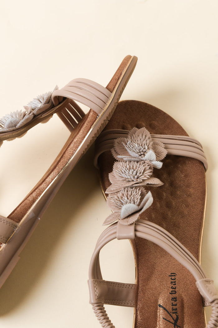 Julie Nude Flower Sandal