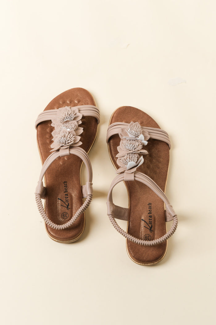 Julie Nude Flower Sandal