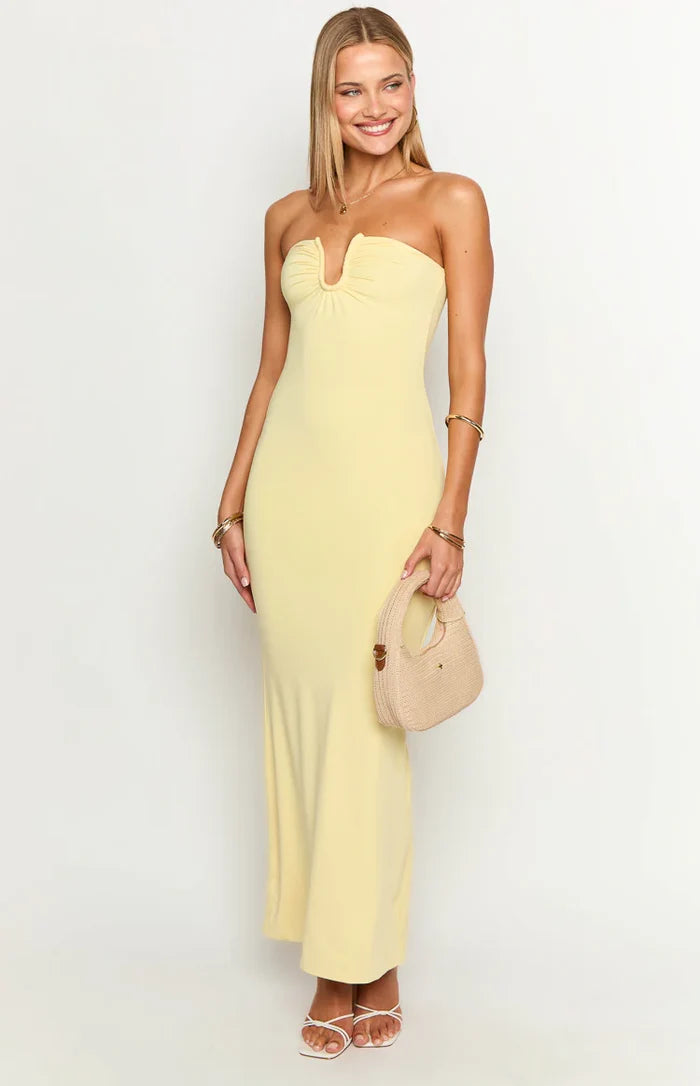 Julie Yellow Maxi Dress