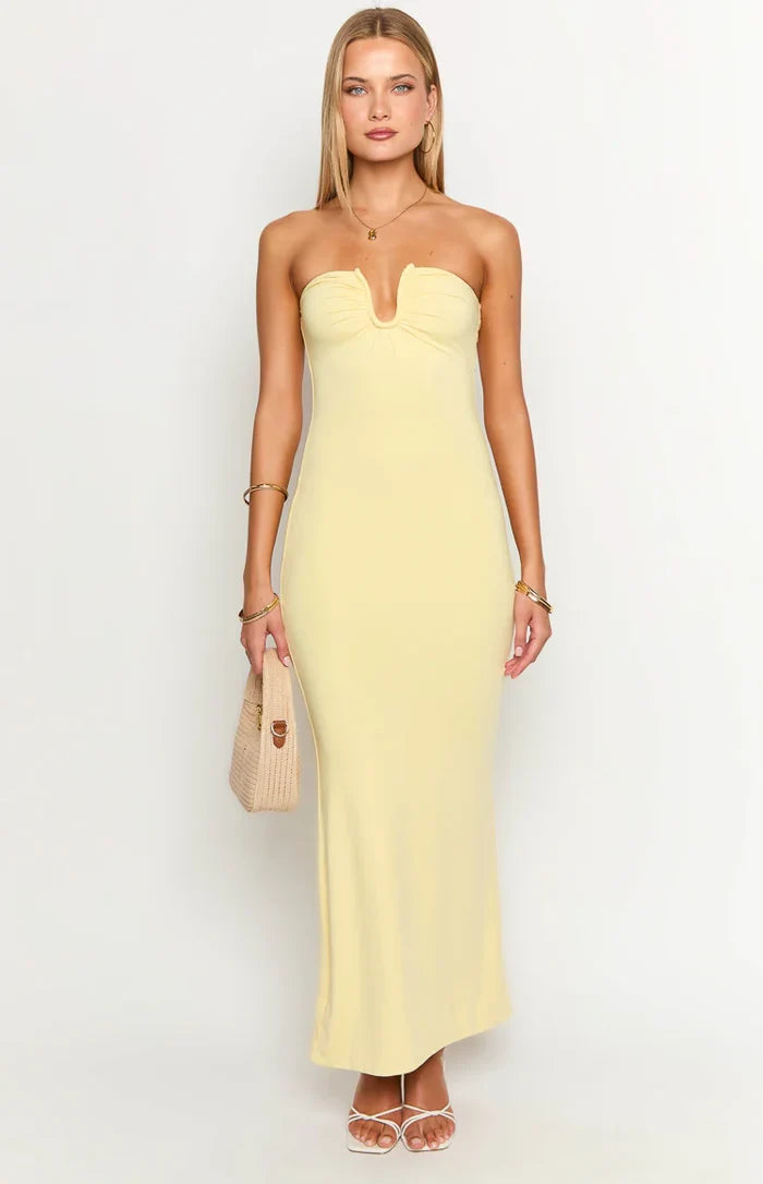 Julie Yellow Maxi Dress