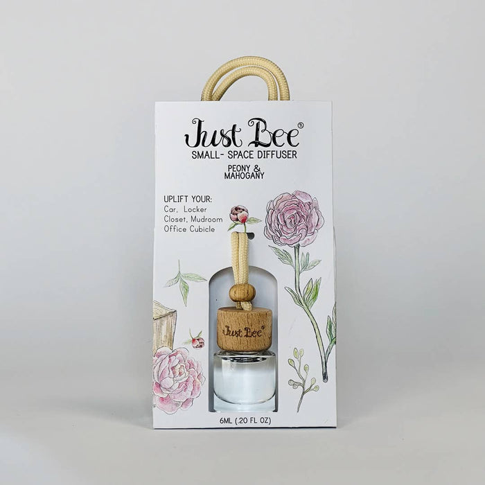 JUST BEE Small-Space Hanging Diffuser - Peony & Mahogany