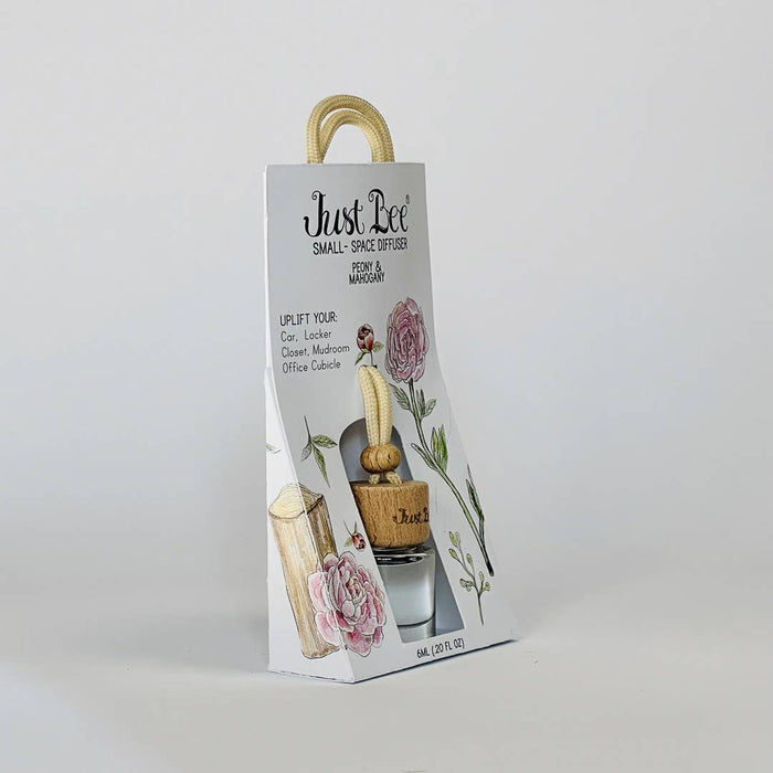 JUST BEE Small-Space Hanging Diffuser - Peony & Mahogany