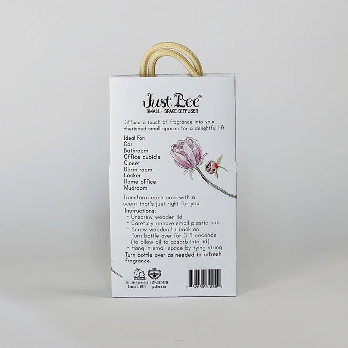 JUST BEE Small-Space Hanging Diffuser - Peony & Mahogany