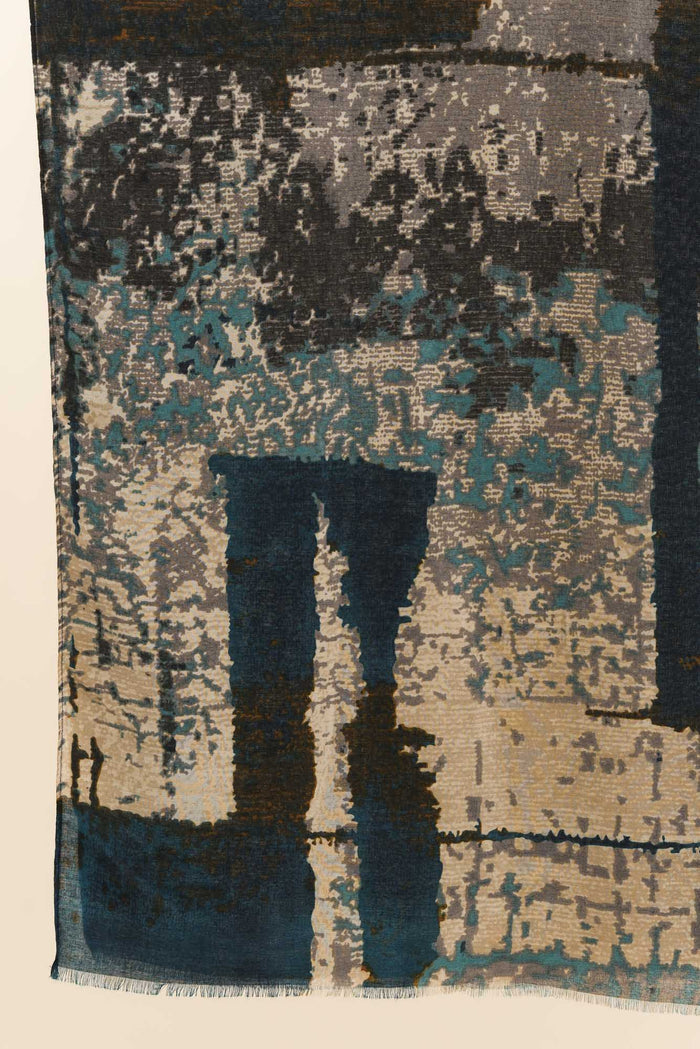 Kallo Navy Abstract Scarf