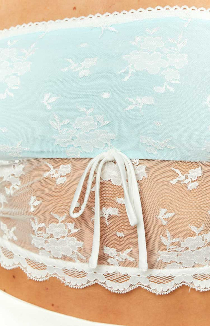 Kasy White Lace Tube Top