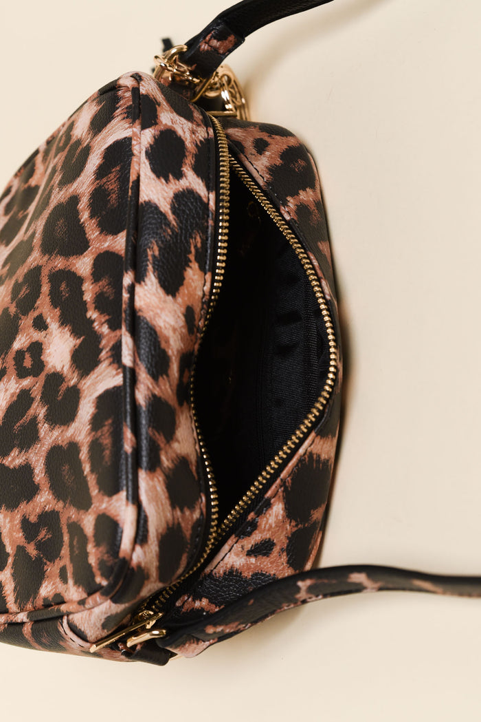 Katie Brown Leopard Crossbody Bag