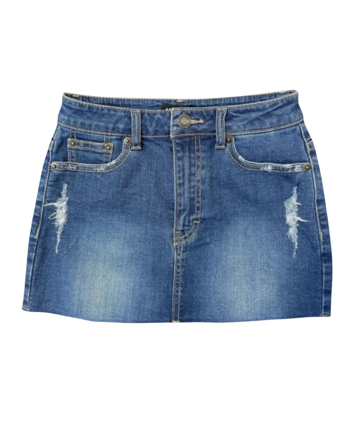 Katie J NYC Girls Miami Mid Wash Denim Skirt Girls Denim Katie J NYC