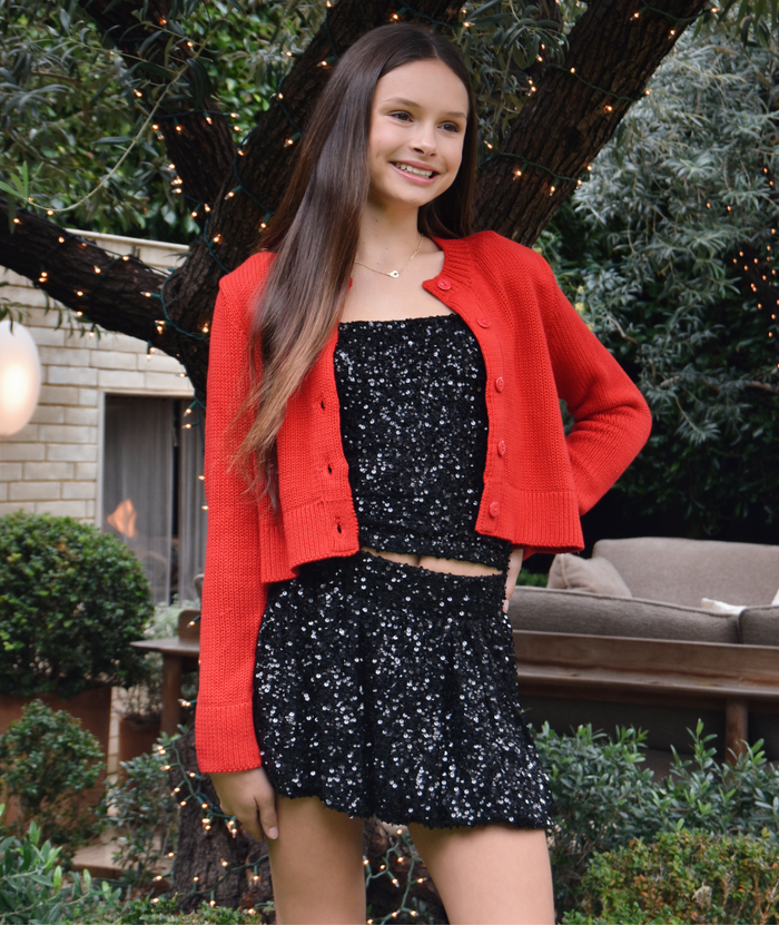 Katie J NYC Girls Piper Cardigan Distressed/seasonal girls Katie J NYC