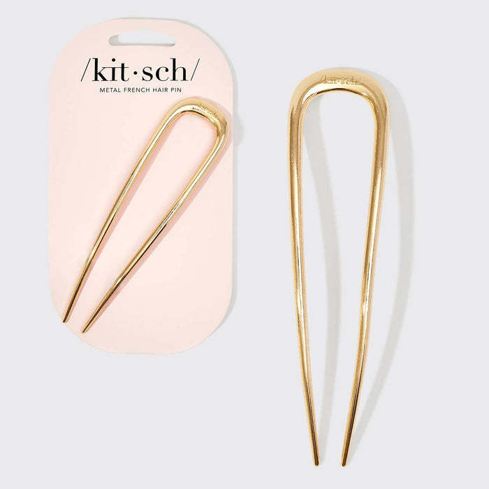 KITSCH Metal French Hair Pin 1pc- Gold