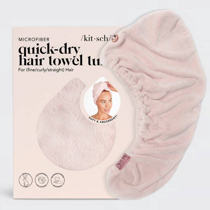 KITSCH Quick Dry Hair Towel - Blush