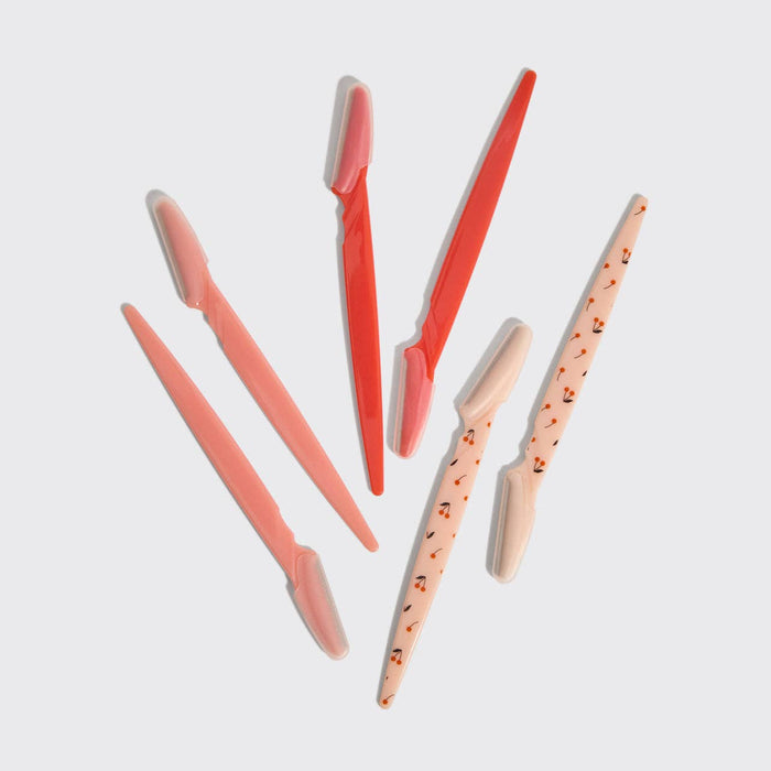 KITSCH Recycled Plastic Dermaplaners 6pc Set - Asstd Cherry Blossom